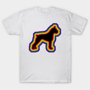 LGBTQ+ rainbow Boxer dog silhouette T-Shirt